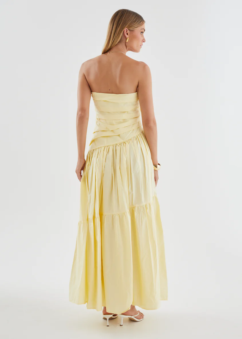 Abie Strapless Maxi Dress - Banana - Image 9