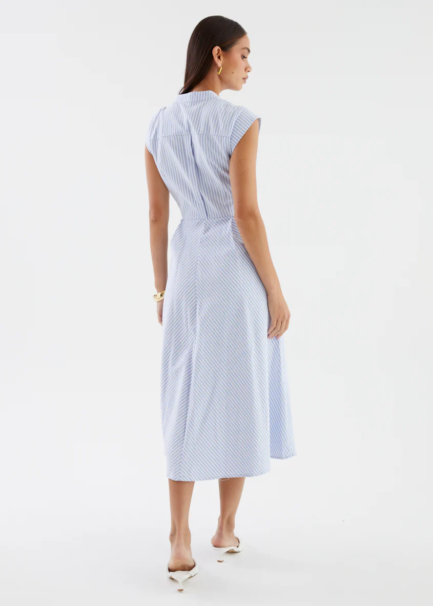 Adelle Midi Dress - Baby Blue - Image 14