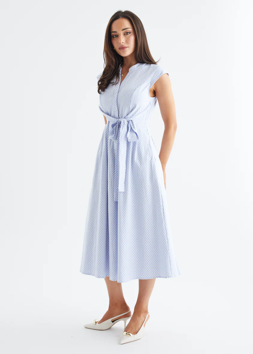 Adelle Midi Dress - Baby Blue - Image 16