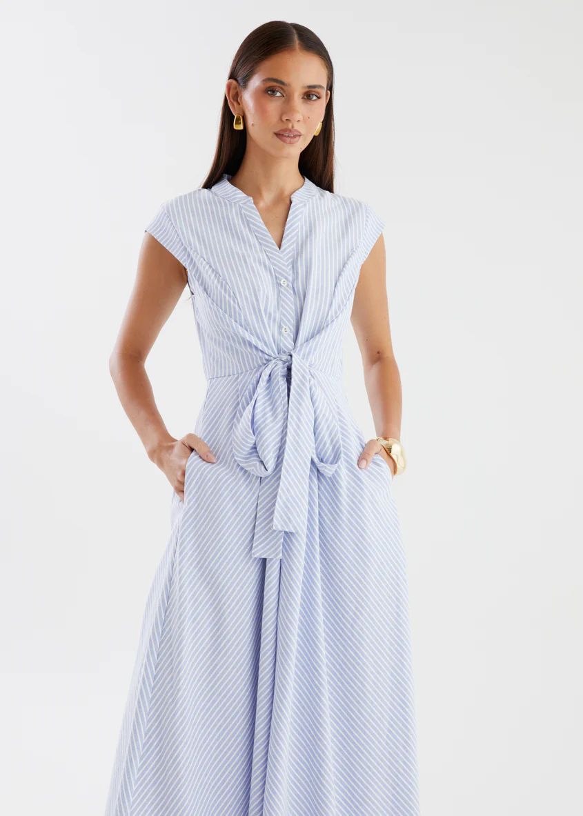 Adelle Midi Dress - Baby Blue - Image 4