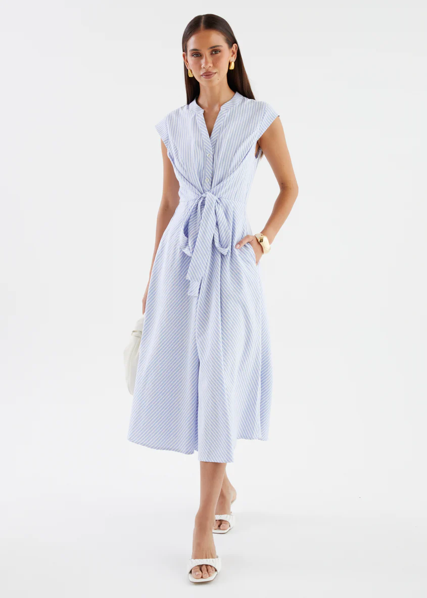 Adelle Midi Dress - Baby Blue - Image 7