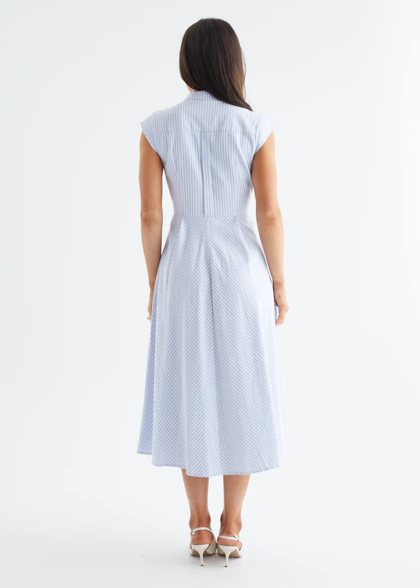 Adelle Midi Dress - Baby Blue - Image 9