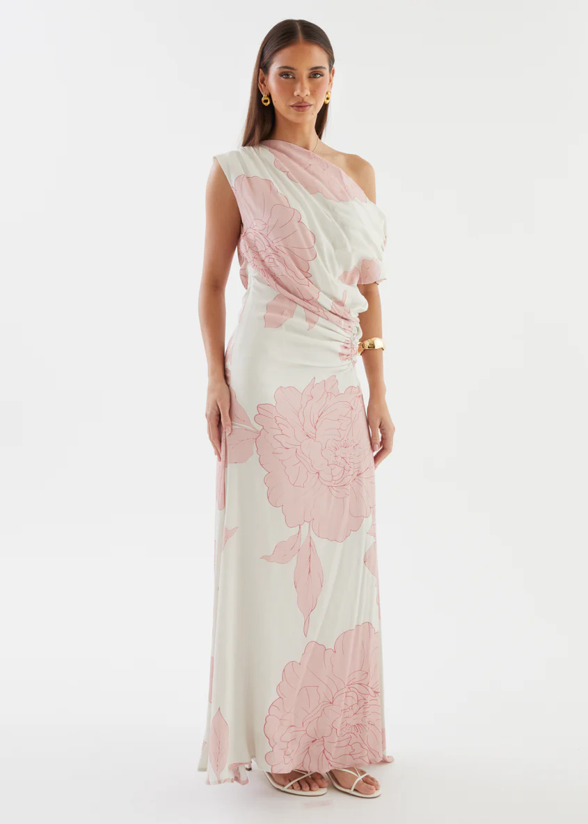 Aida Drop Shoulder Maxi Dress - Blush Bloom - Image 6