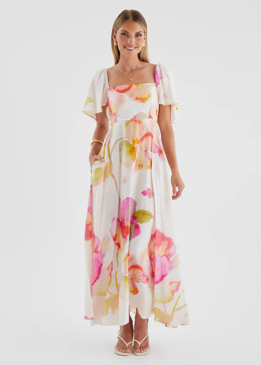 Ailea Maxi Dress - Pink Floral - Image 5