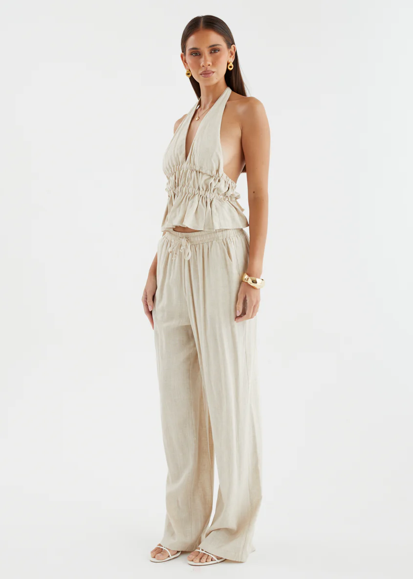 Akira Halter Top - Beige - Image 9