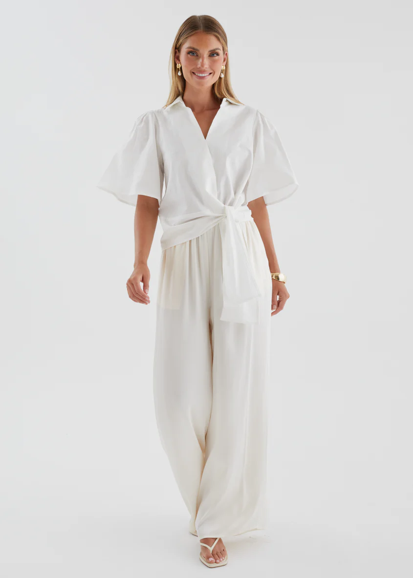 Alennia Wrap Shirt - Off White - Image 2