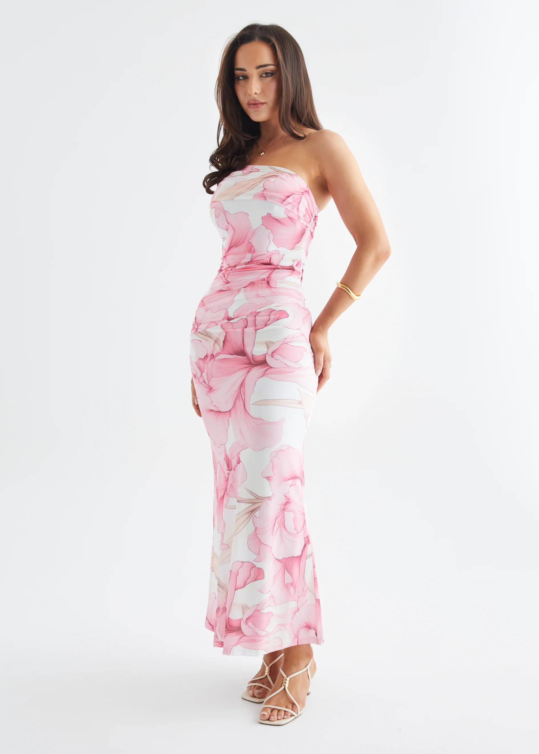 Allina Mesh Maxi Dress - Pink Petal - Image 10