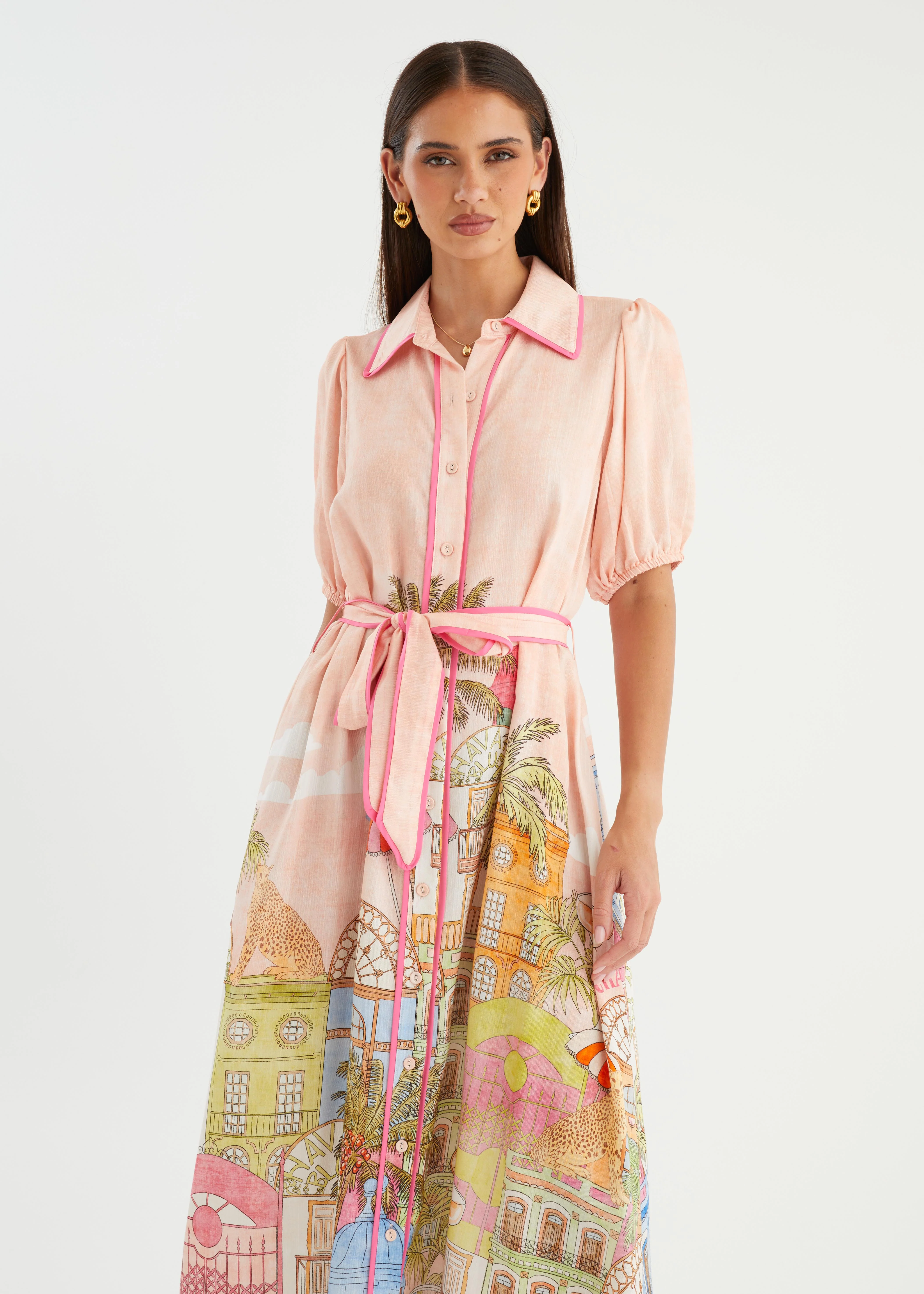 Alysa Midi Dress - Havana Pink - Image 3