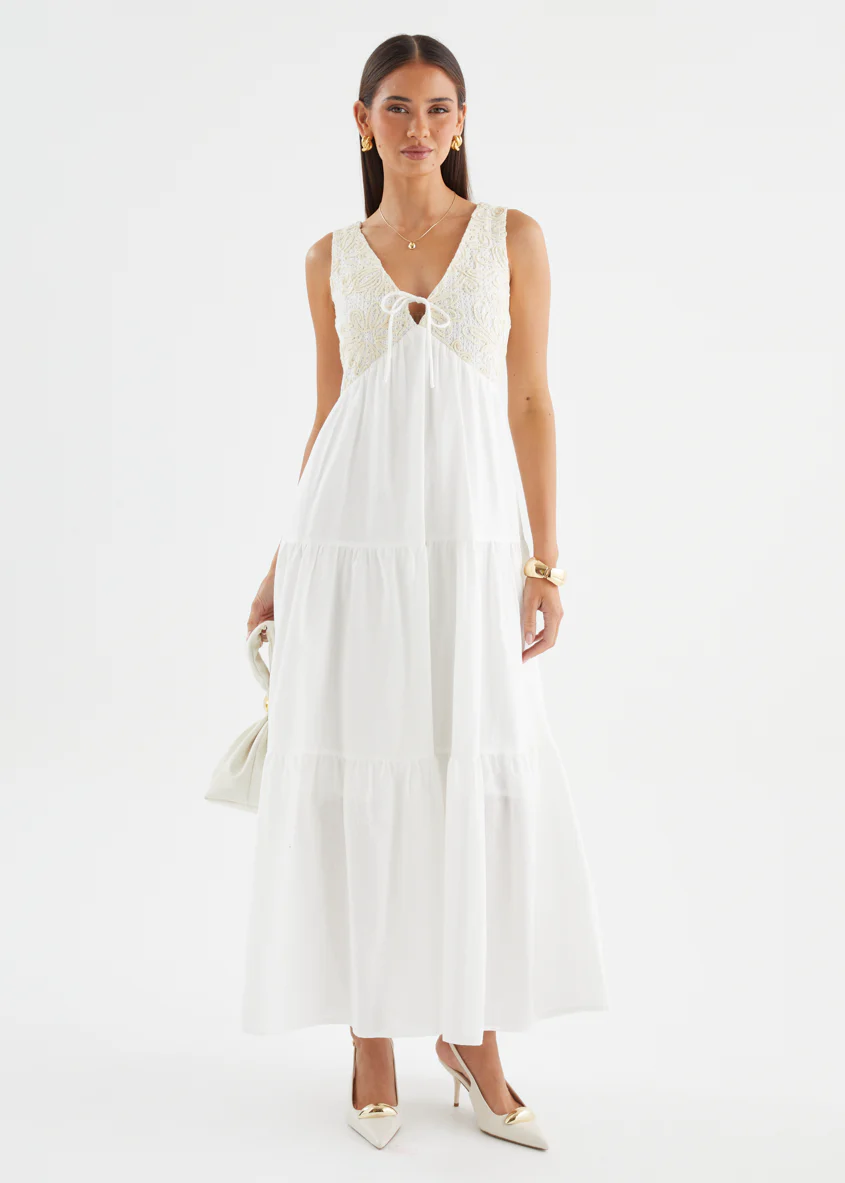 Amberley Maxi Dress - Off White - Image 2