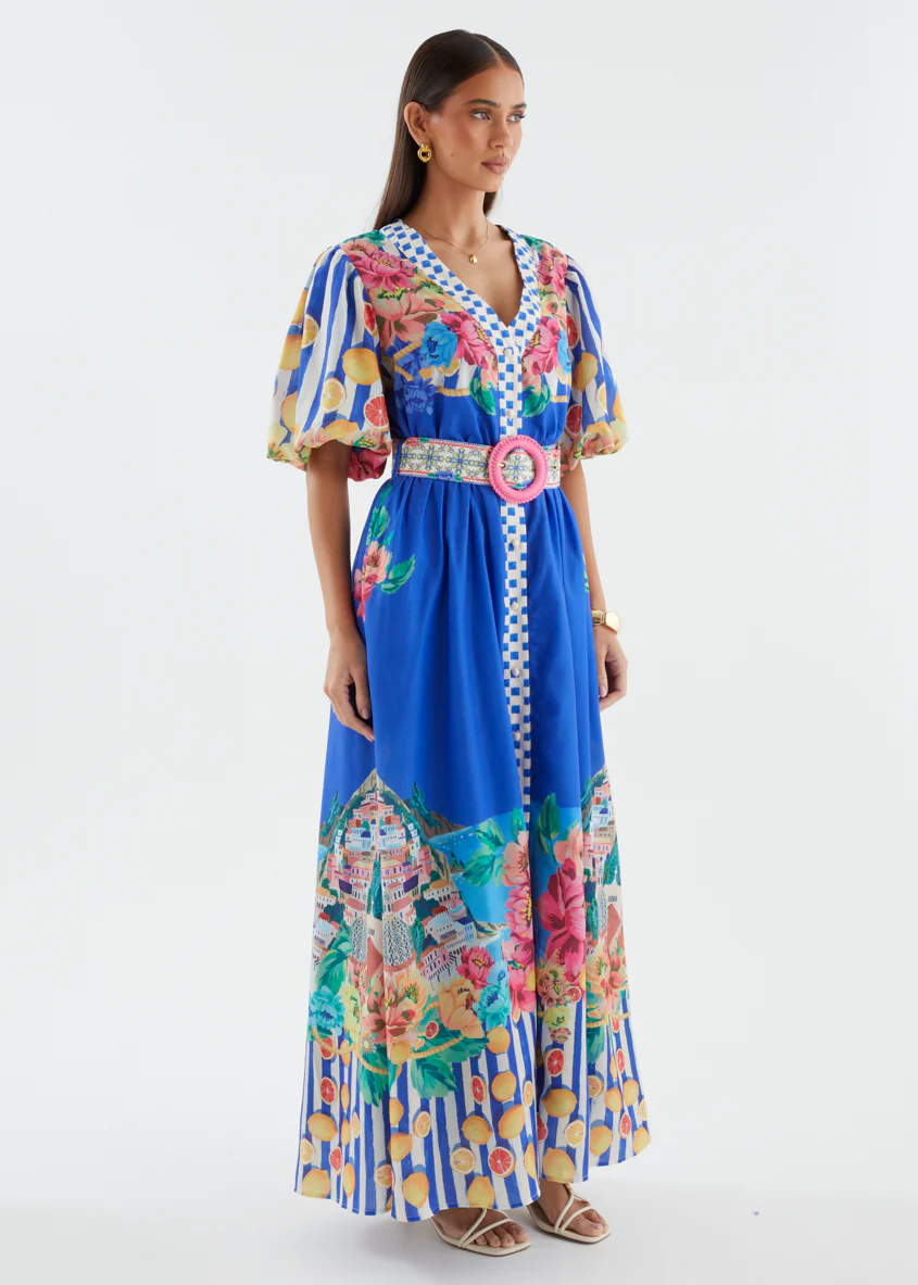 Ambre Maxi Dress - Positano Cobalt - Image 8
