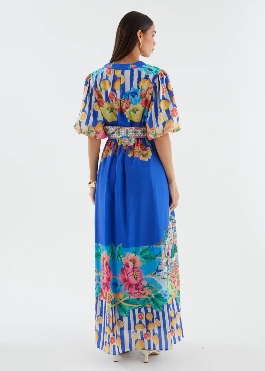 Ambre Maxi Dress - Positano Cobalt - Image 9