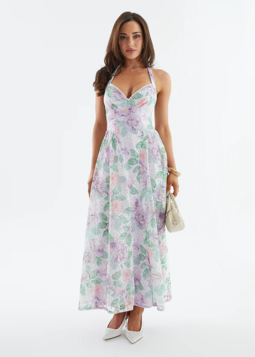 Analeigh Halter Maxi Dress - Lilac Meadows - Image 12