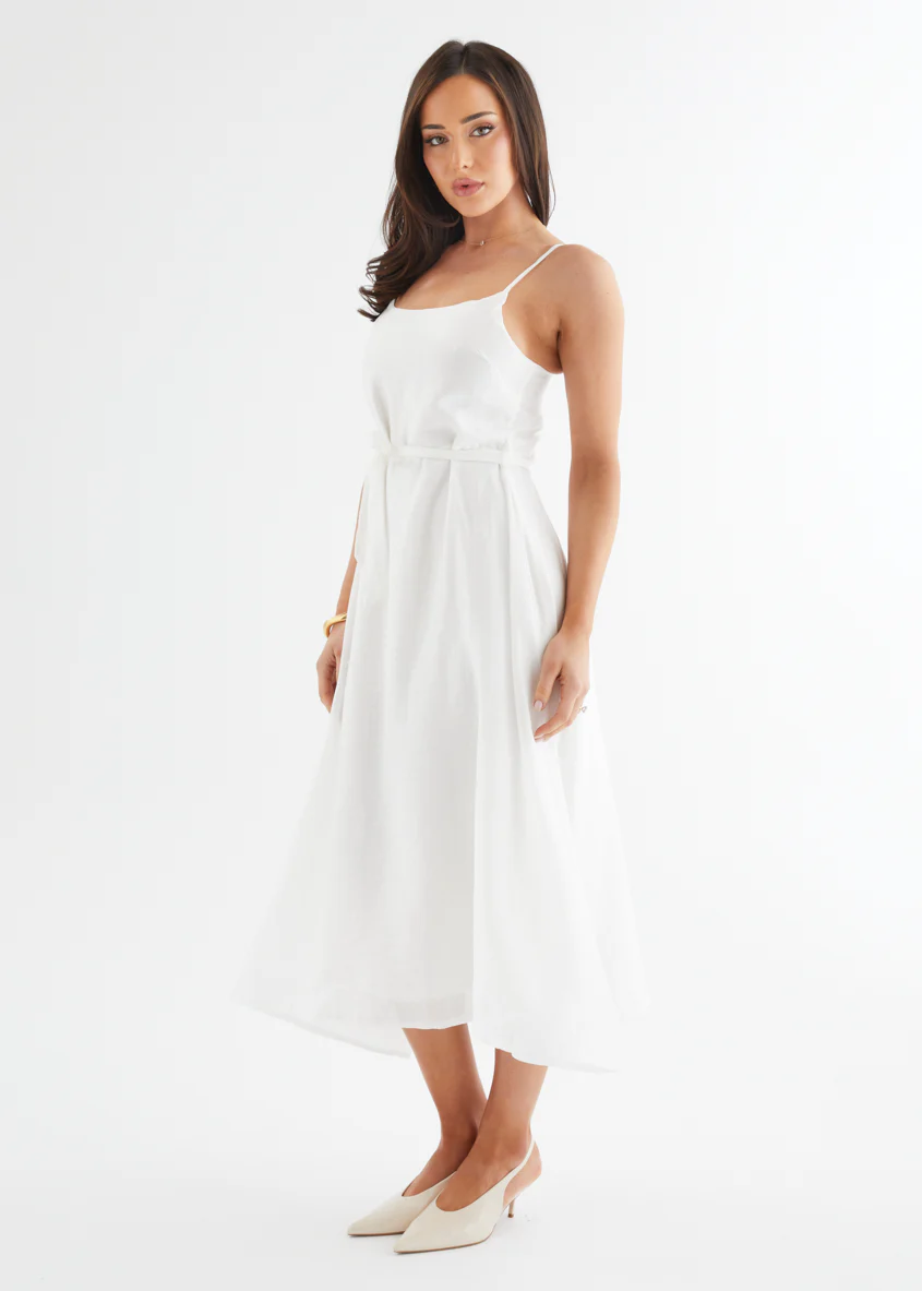 Andrea Midi Dress - Off White - Image 5