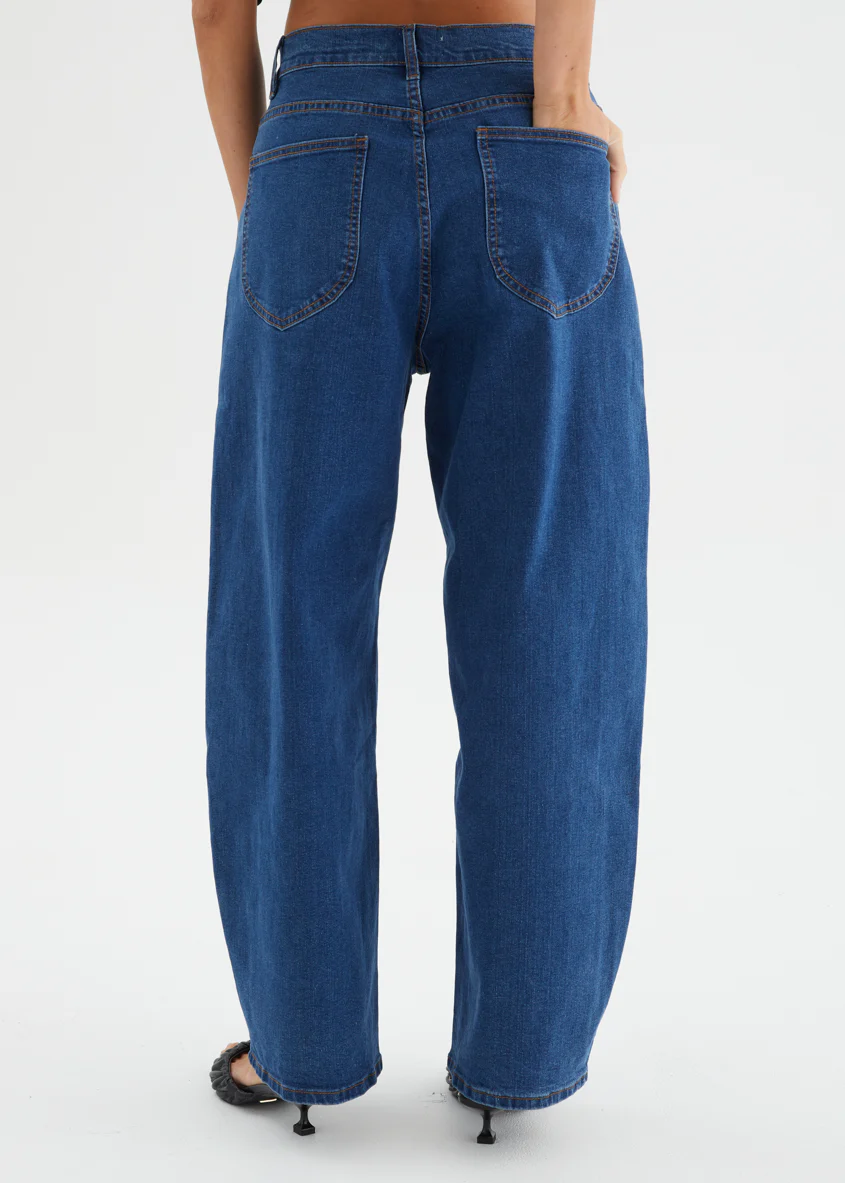 Anwar Barrel Jeans - Indigo - Image 7