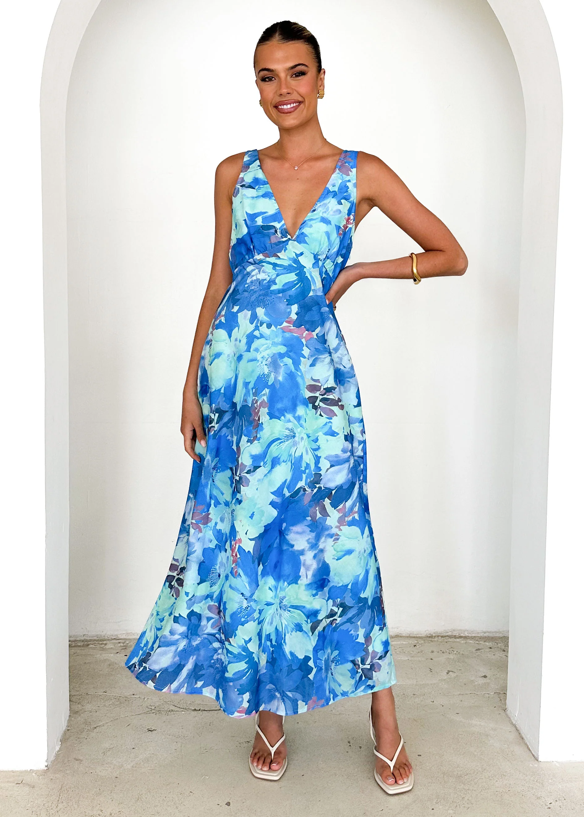 Arlow Maxi Dress - Blue Splash - Image 2