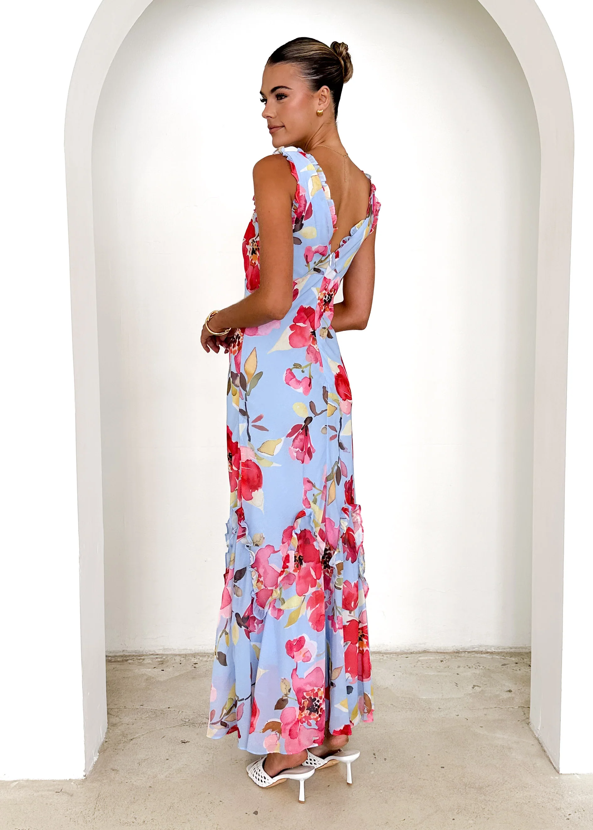 Arriane Maxi Dress - Blue Floral - Image 15