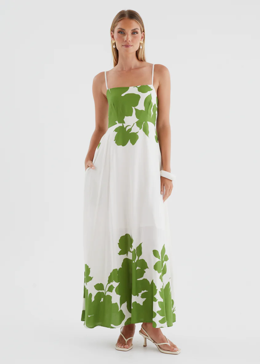 Artemis Maxi Dress - Matcha Leaf - Image 4