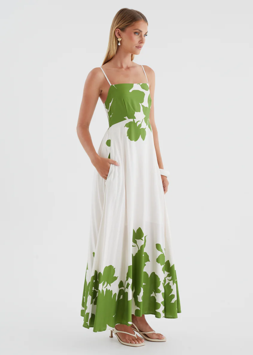 Artemis Maxi Dress - Matcha Leaf - Image 6