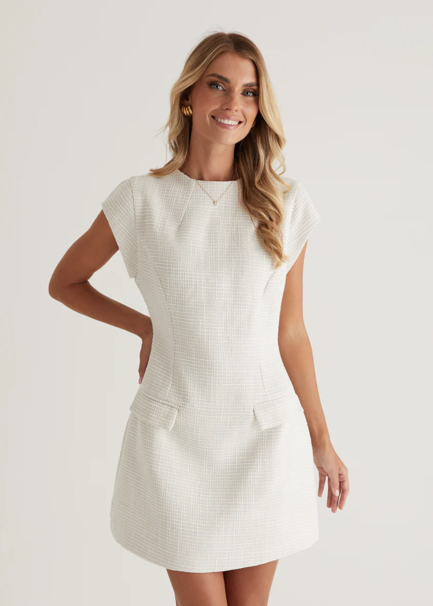 Athena Dress - Off White - Image 10