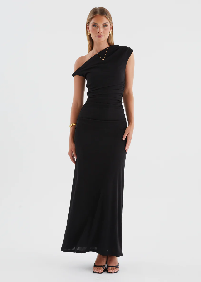 Atlantis Midi Dress - Black - Image 4