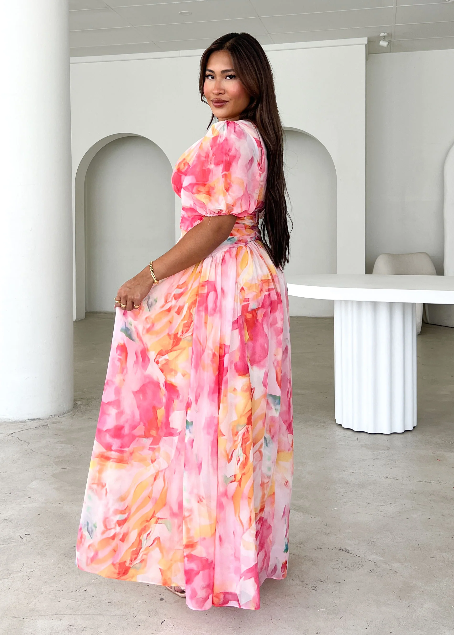 Aubree Maxi Dress - Ruby Splash - Image 8