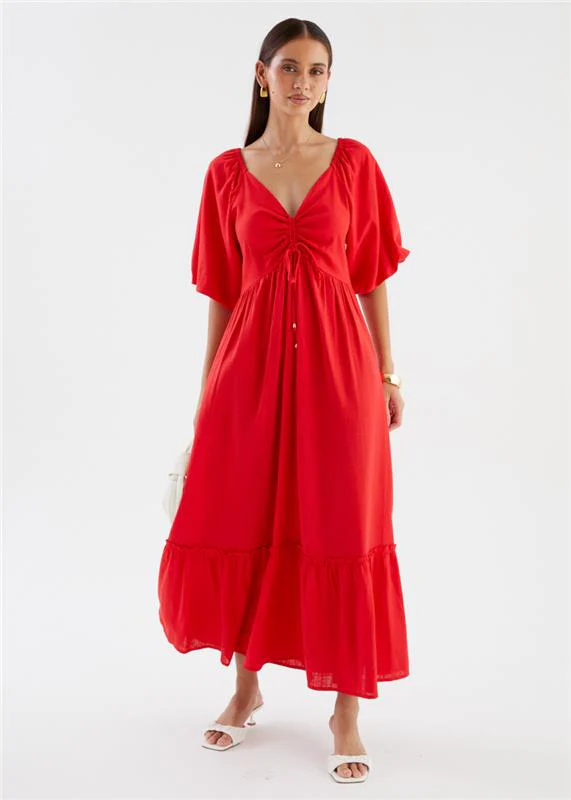 Ayisha Maxi Dress - Red - Image 5