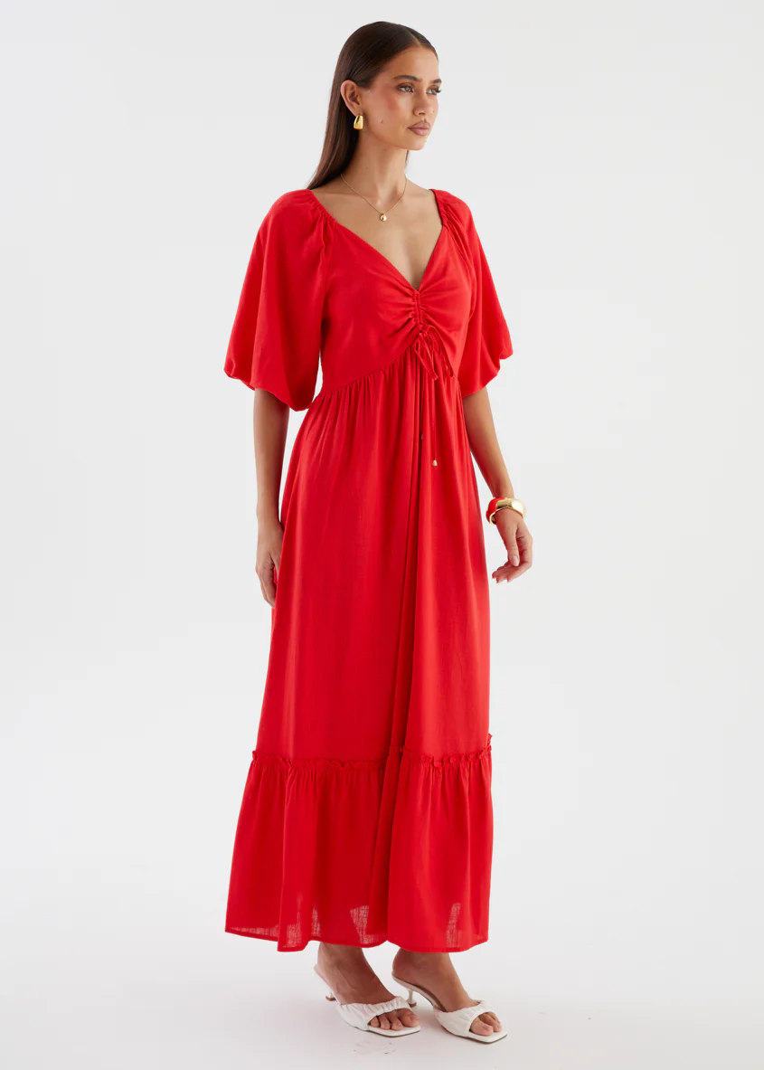 Ayisha Maxi Dress - Red - Image 7