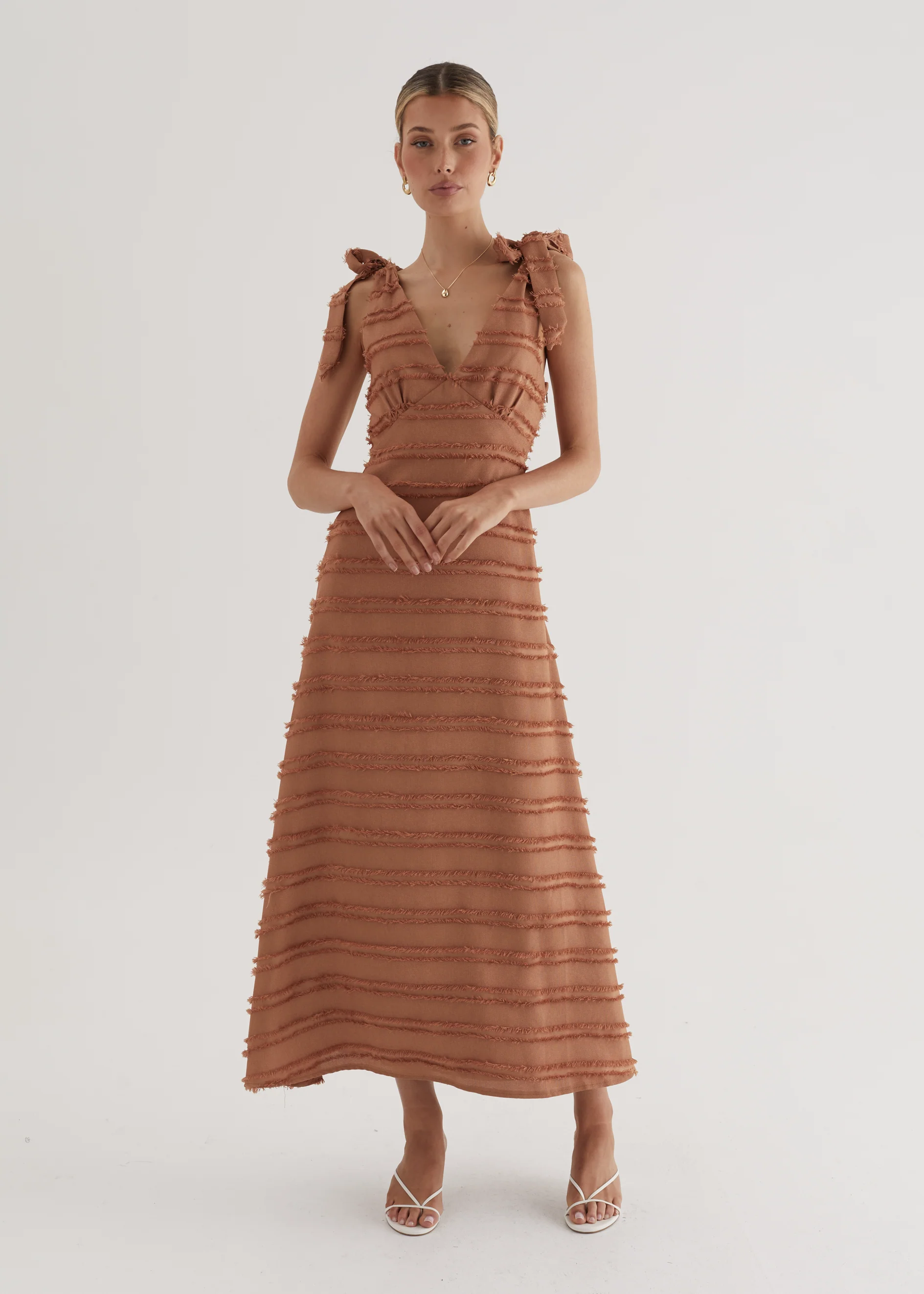 Bella Maxi Dress - Tan - Image 5