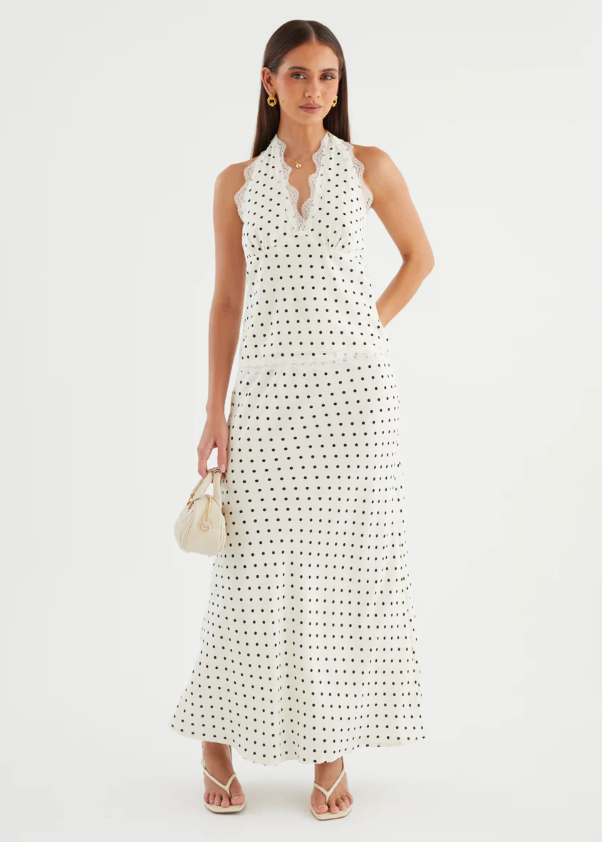 Berlina Halter Top - White Polka Dot - Image 2