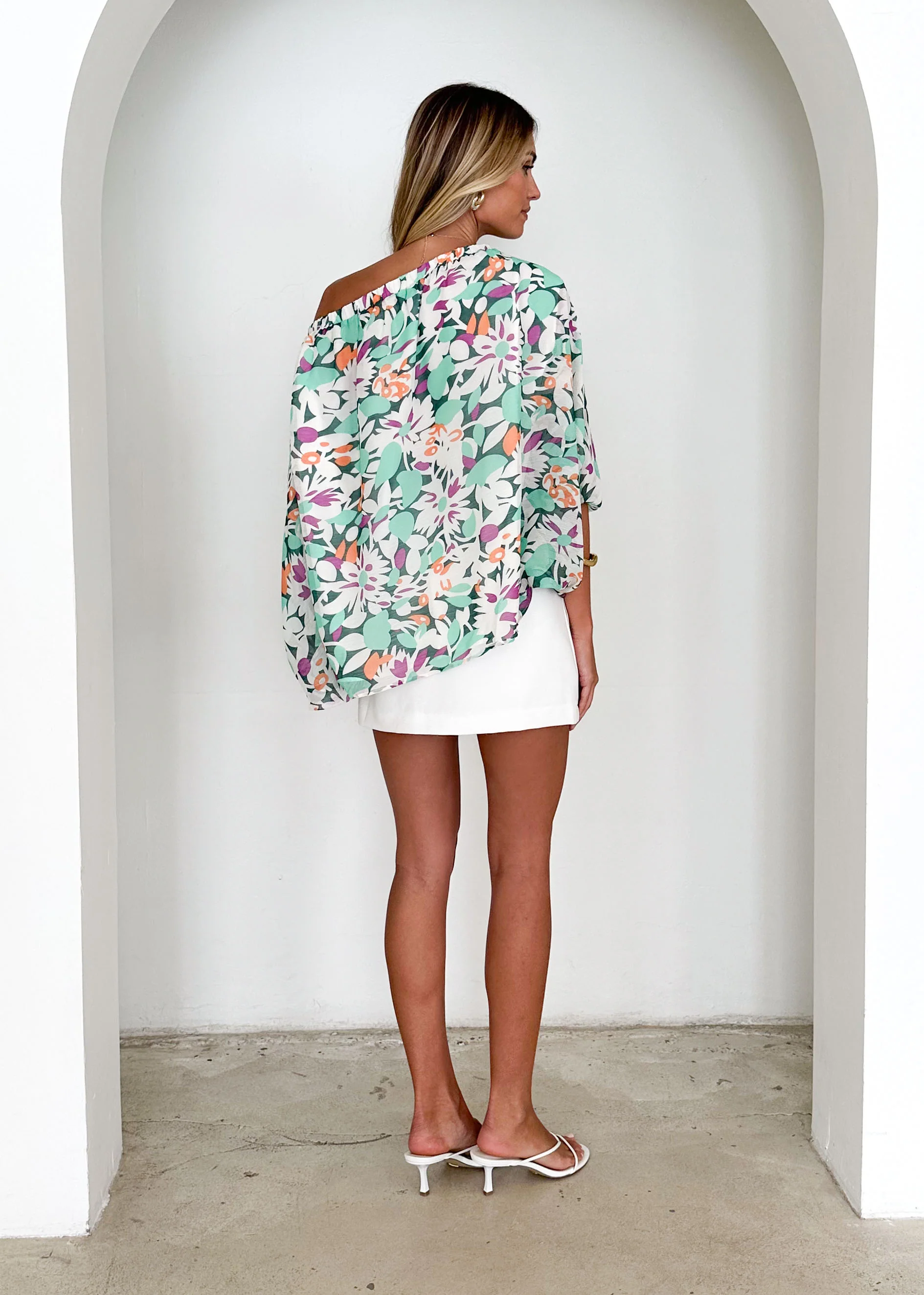 Bexley Off Shoulder Top - Rio Green - Image 4
