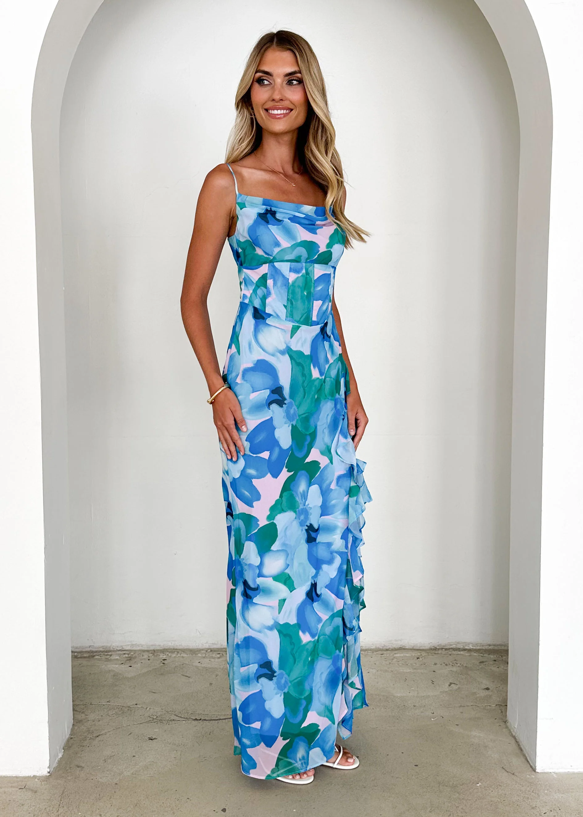 Braxton Maxi Dress - Blue Blooms - Image 7
