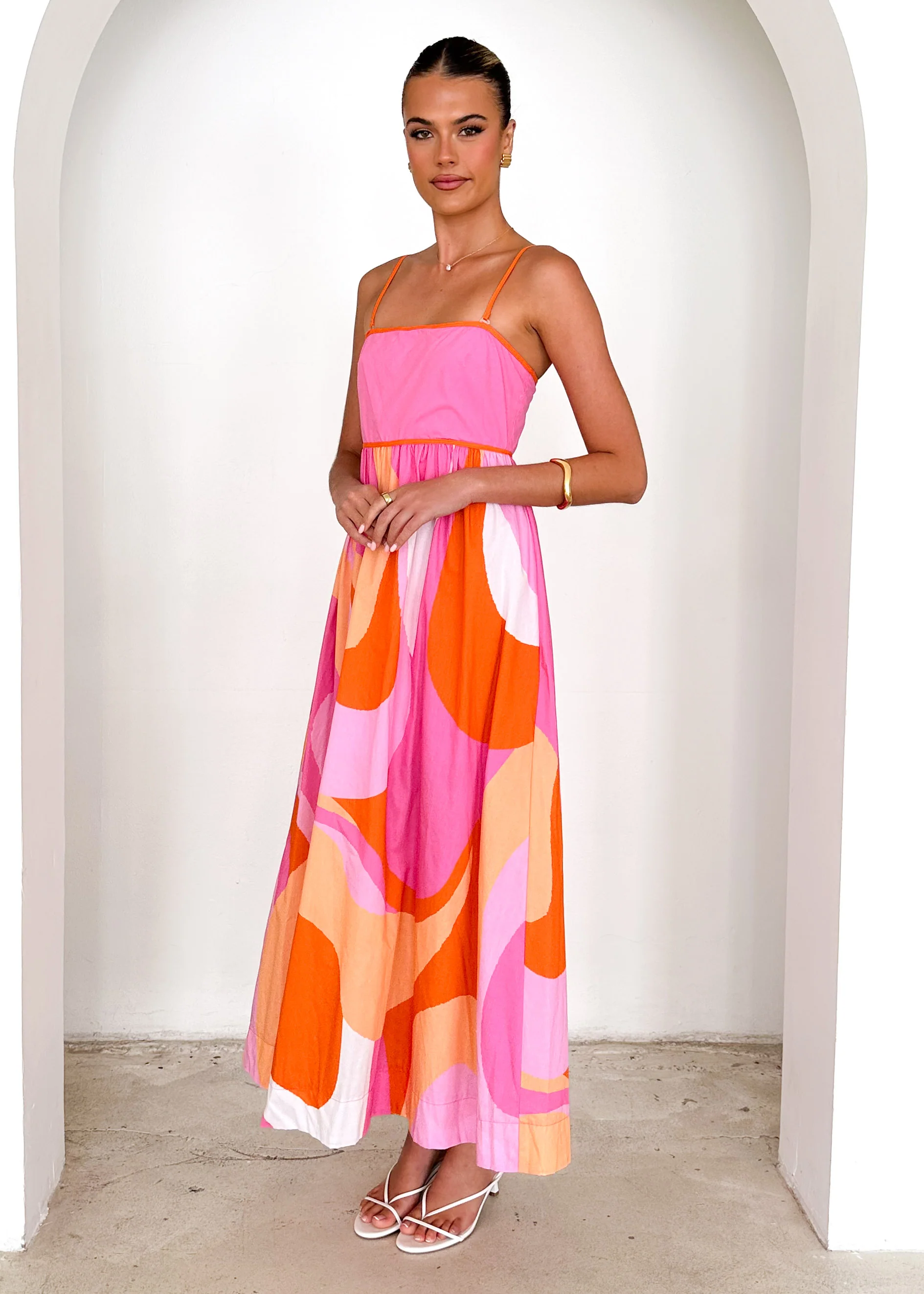 Bridget Maxi Dress - Pink Swirl - Image 4