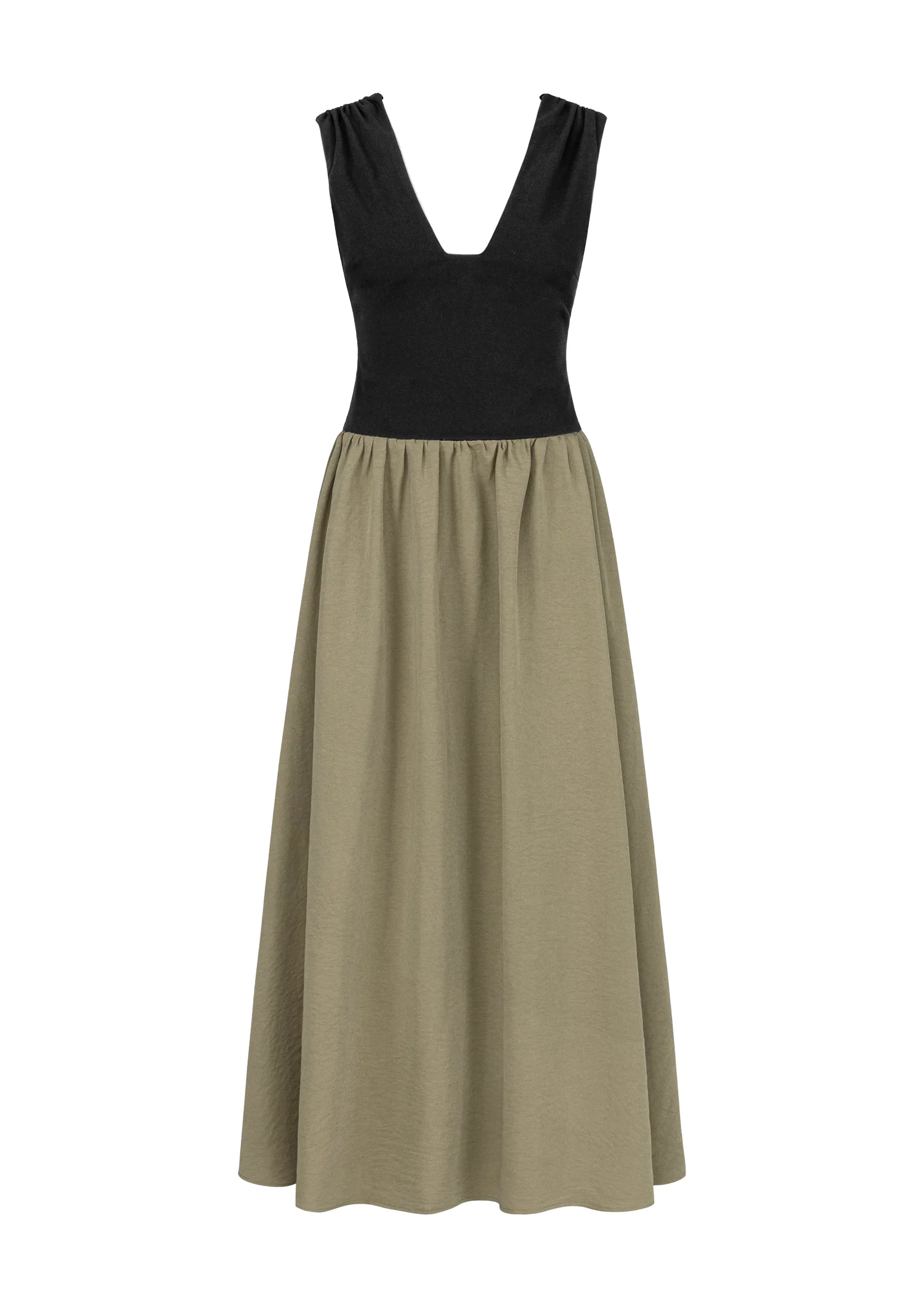Bungalow Maxi Dress - Khaki Splice - Image 2