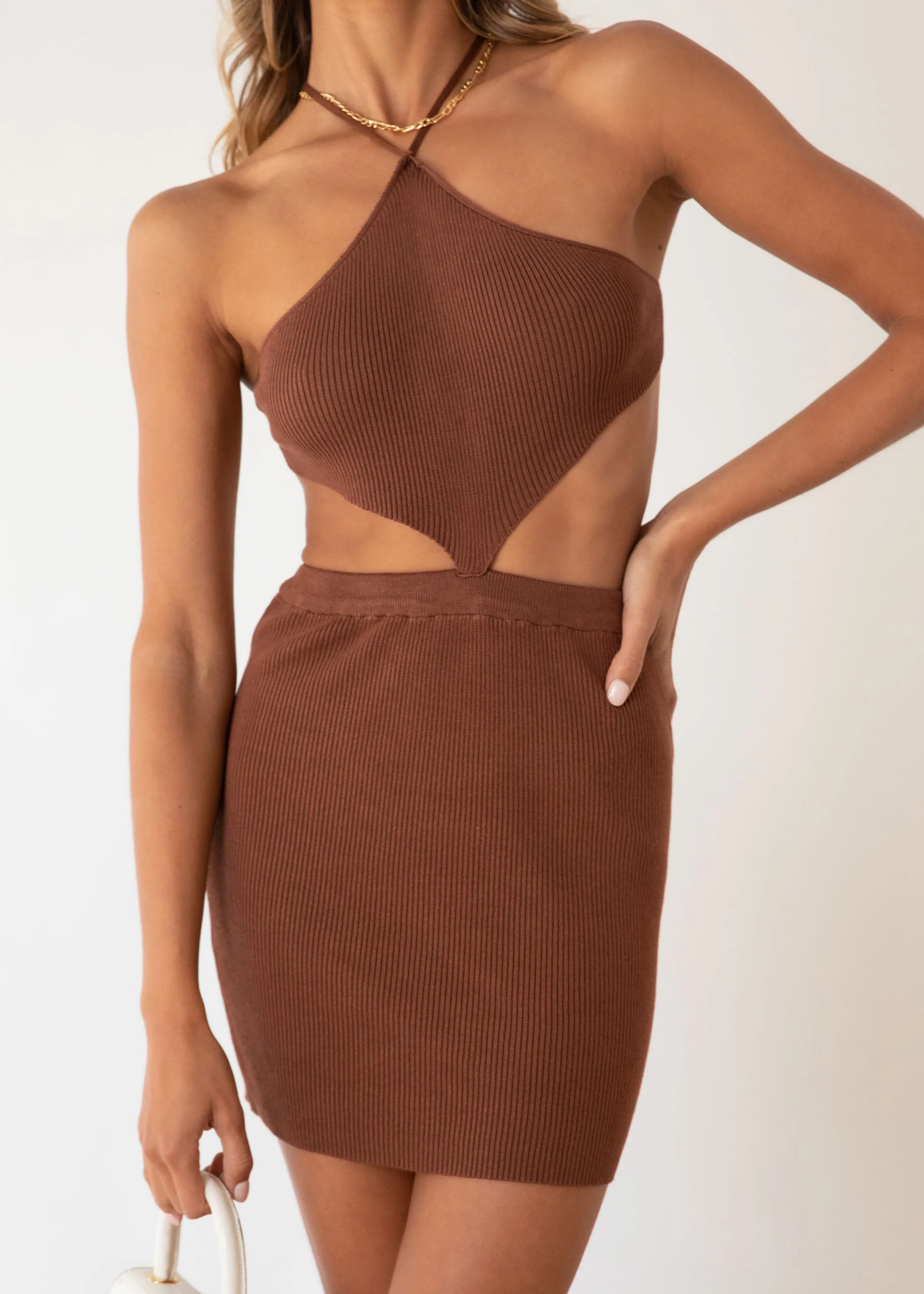 Cabana Days Cut Out Knit Dress - Chocolate - Image 8
