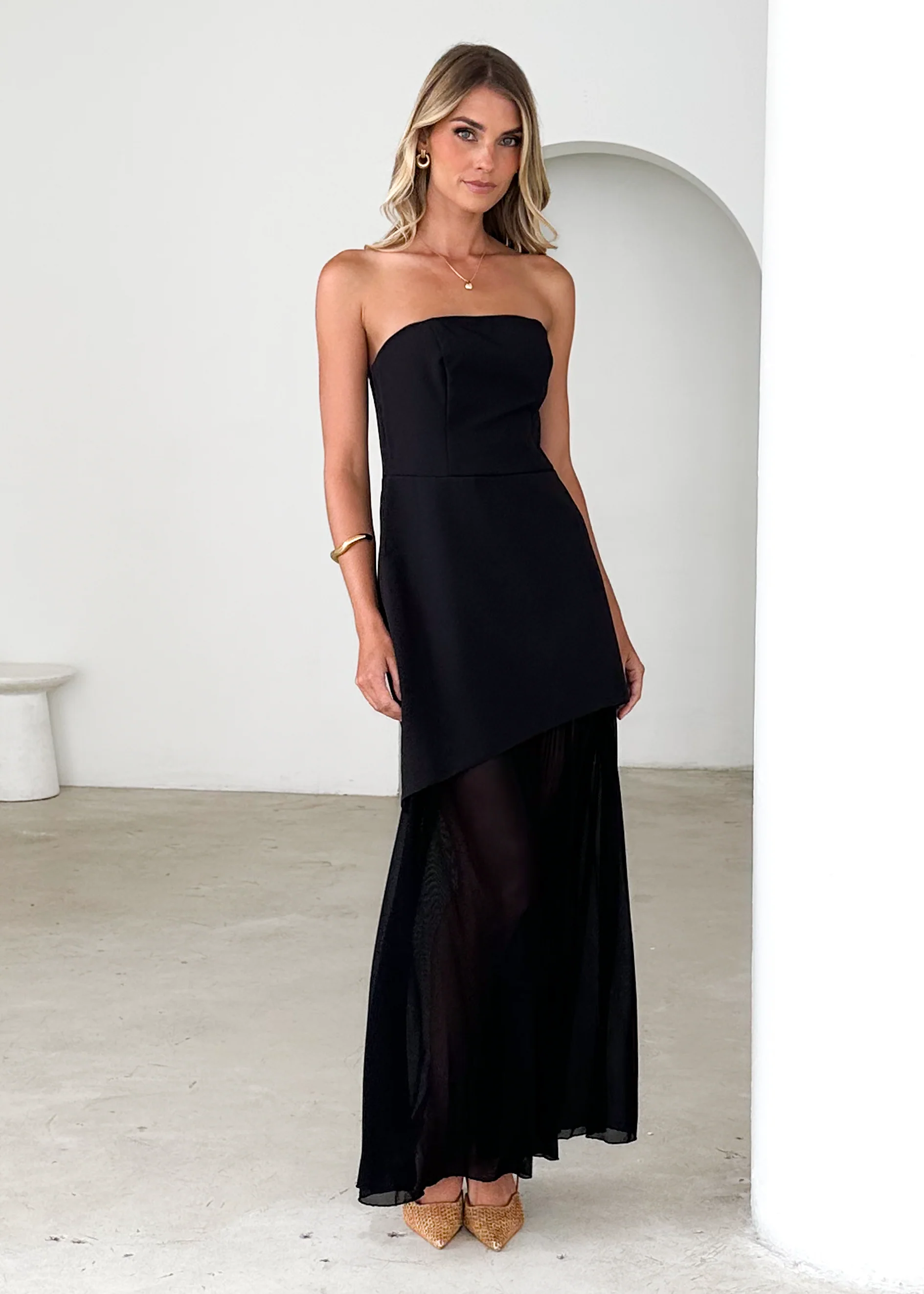 Cabaret Strapless Maxi Dress - Black - Image 3