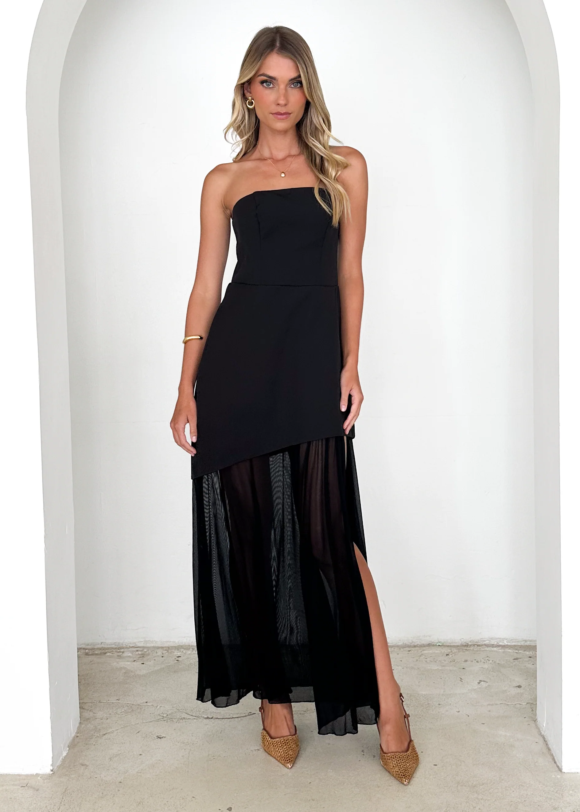 Cabaret Strapless Maxi Dress - Black - Image 4