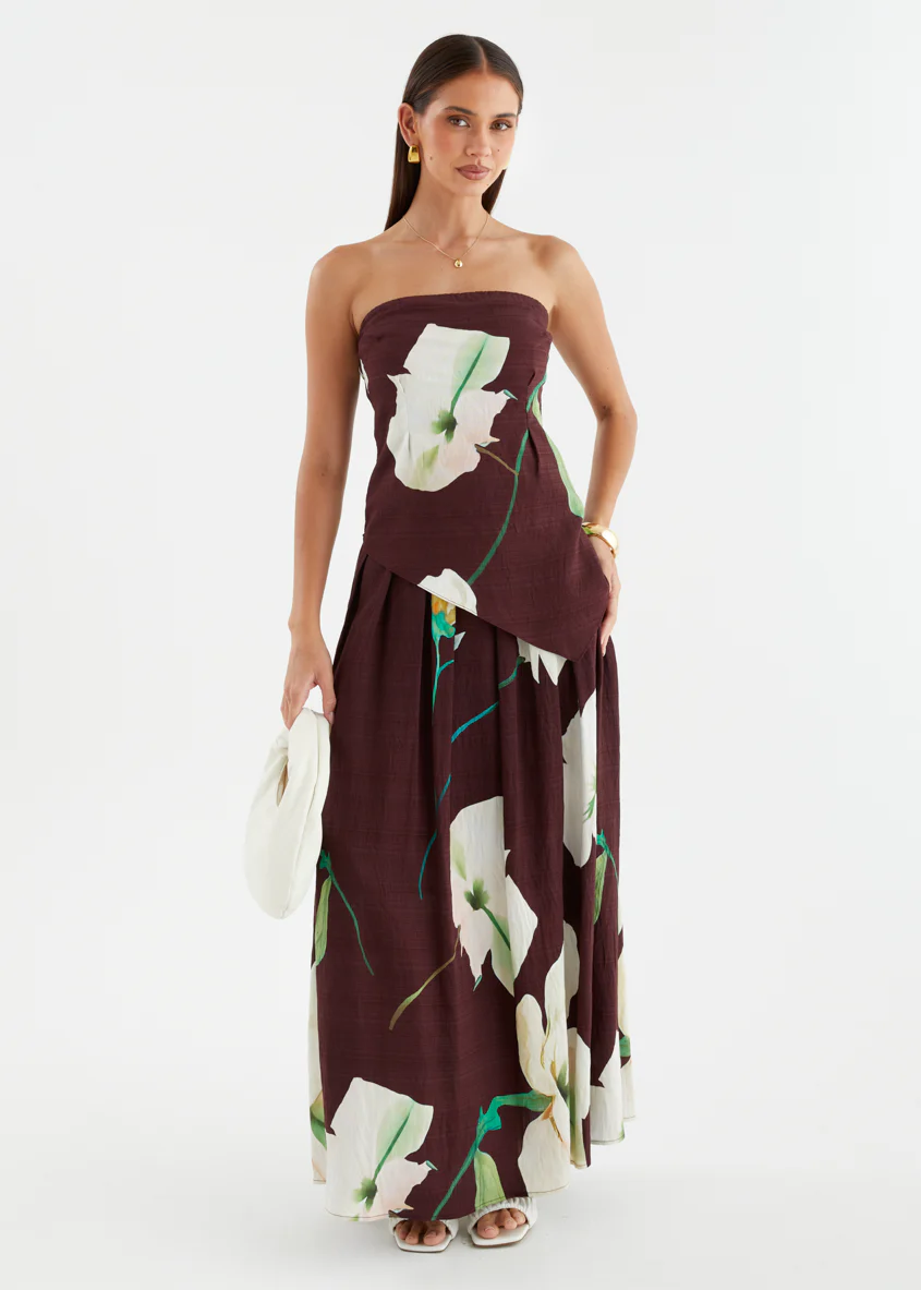 Carie Maxi Skirt - Burgundy Calla Lily - Image 8