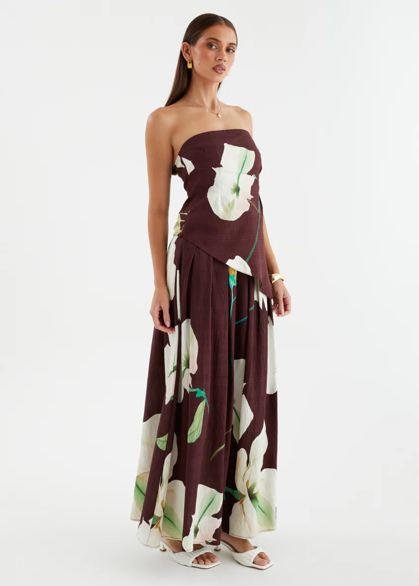 Carie Maxi Skirt - Burgundy Calla Lily - Image 9