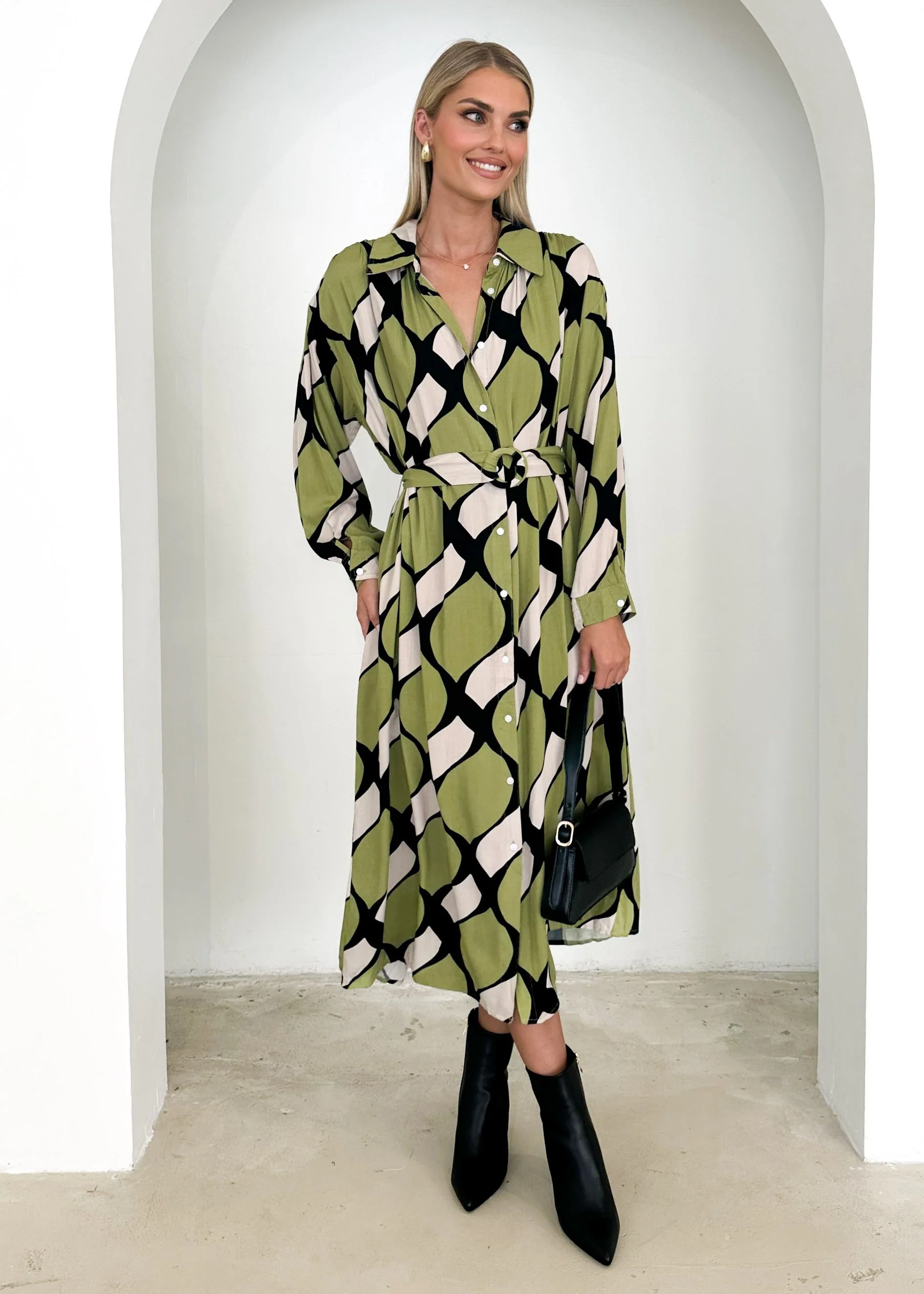 Carlaa Midi Dress - Olive Kennedy - Image 3
