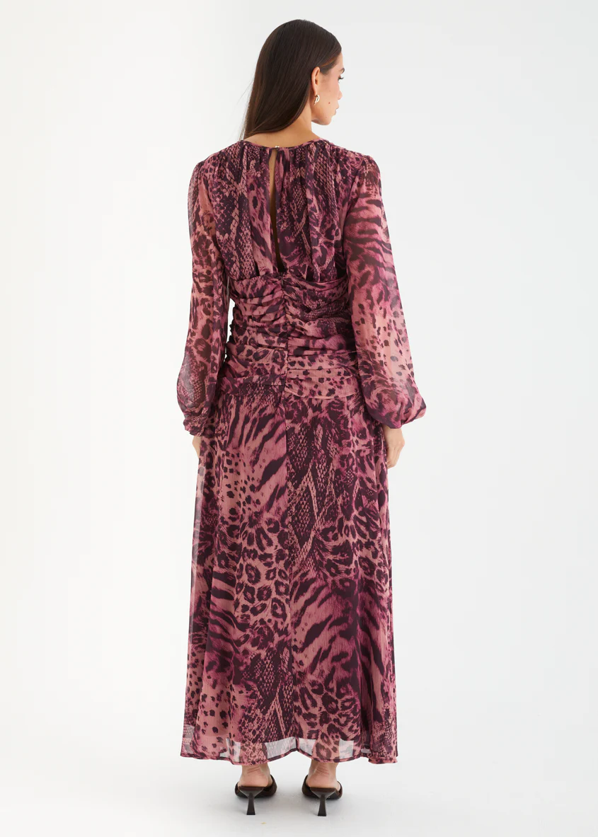 Carmeila Maxi Dress - Cerise Safari - Image 6