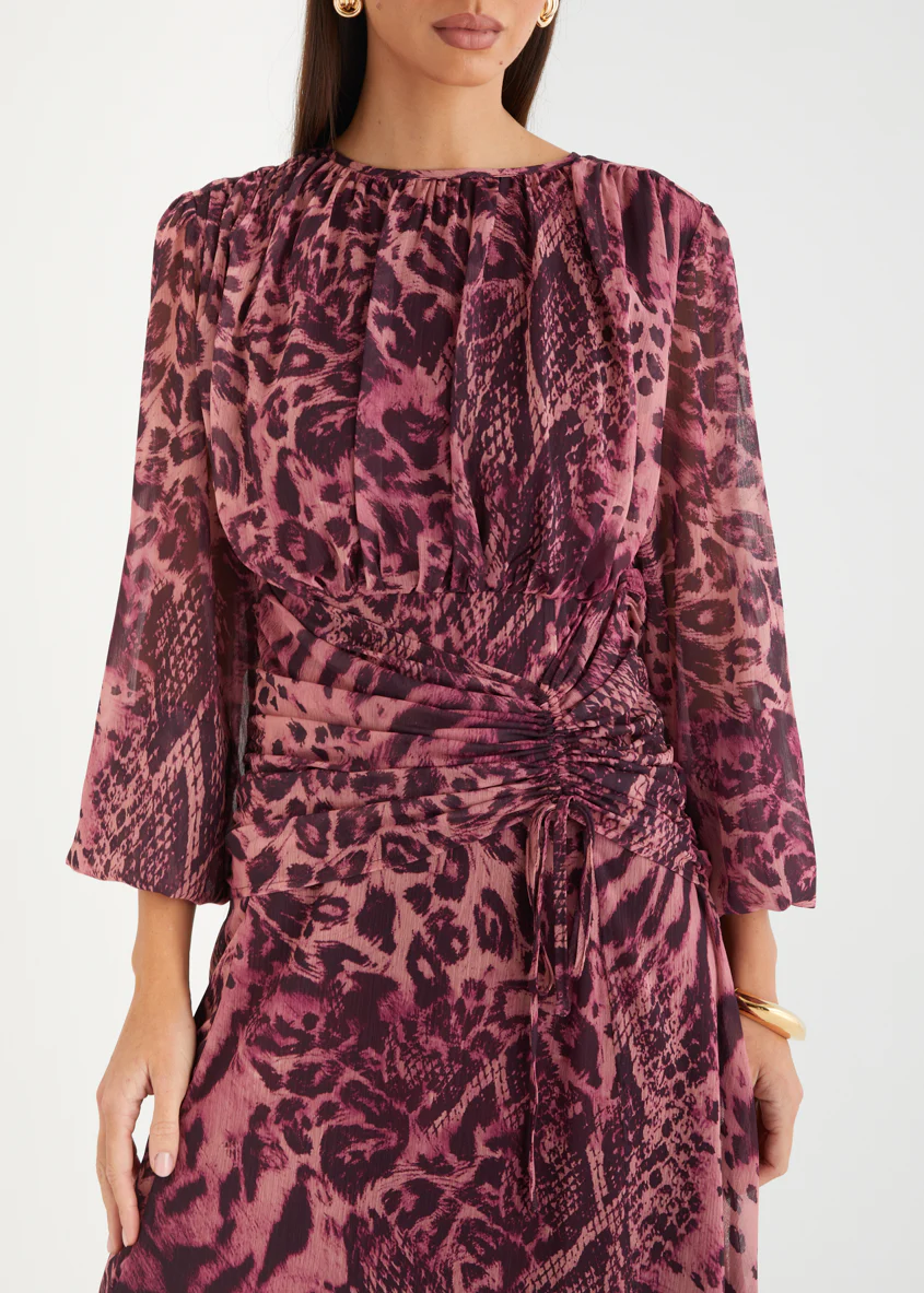 Carmeila Maxi Dress - Cerise Safari - Image 7