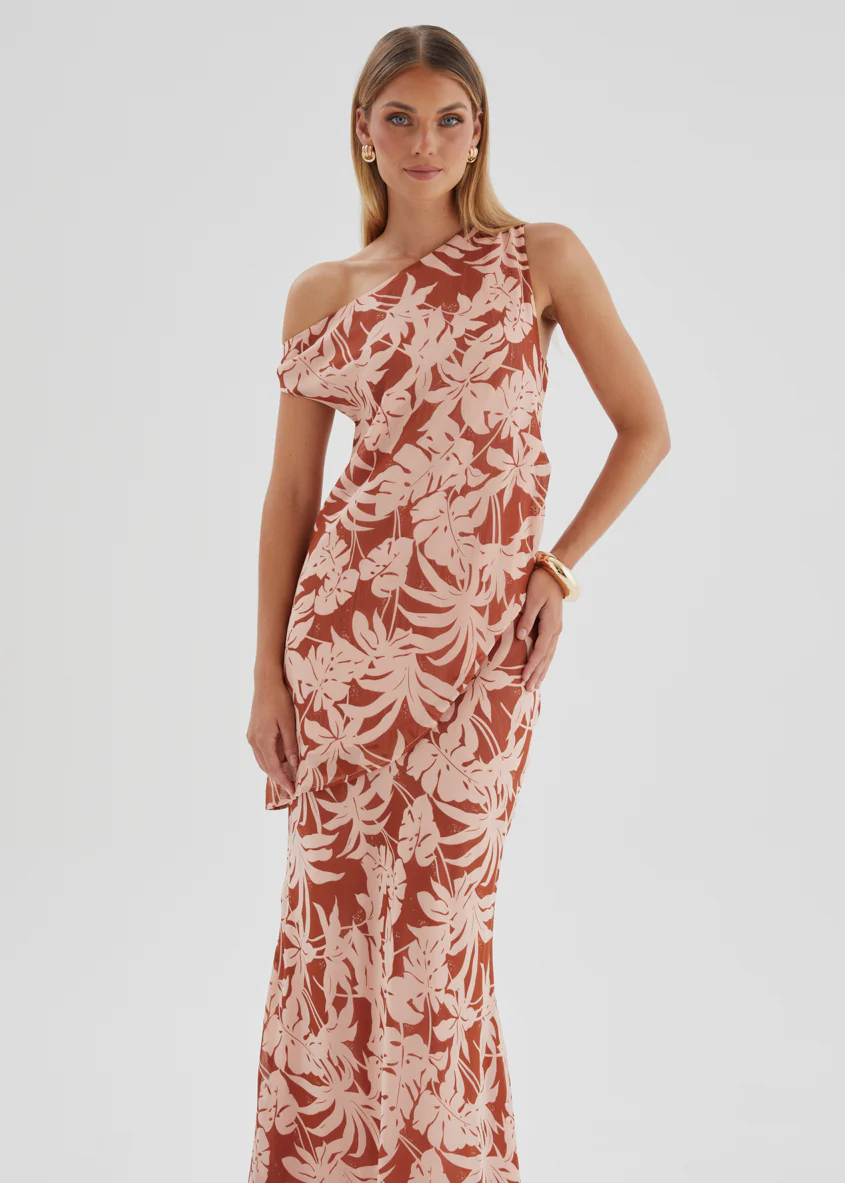 Cartez Off Shoulder Top - Bronze Palm - Image 7