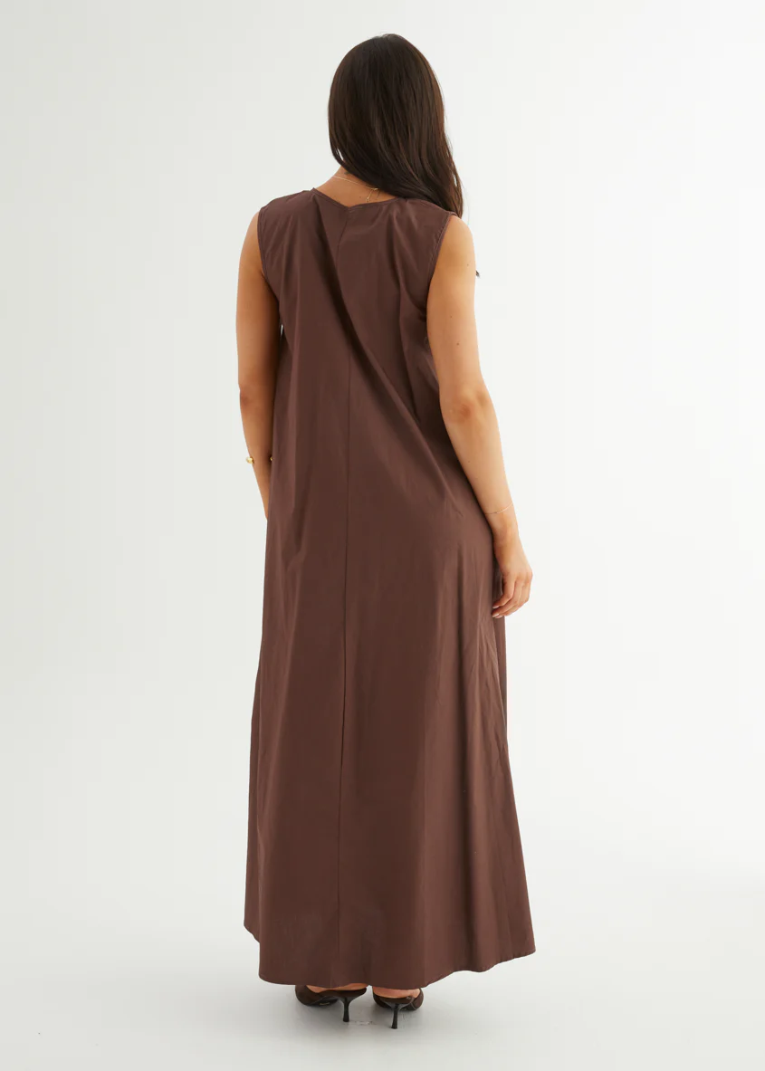 Casandra Maxi Dress - Chocolate - Image 6