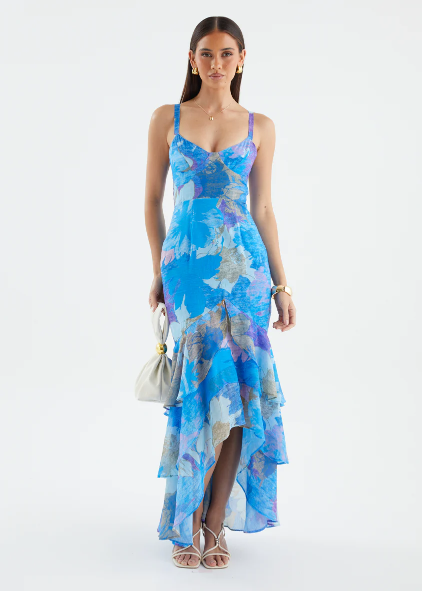 Cavani Maxi Dress - Blue Floral - Image 2