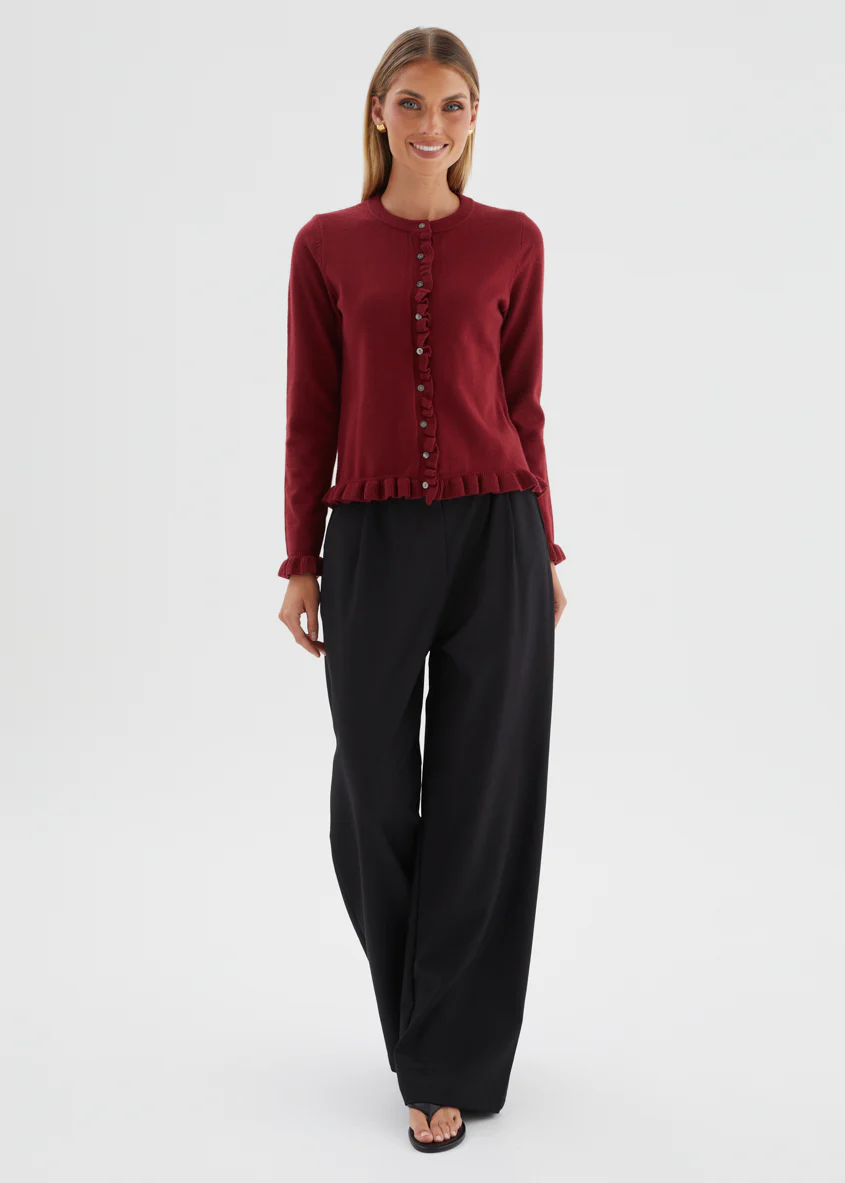 Centennial Sweater - Wine - Image 4