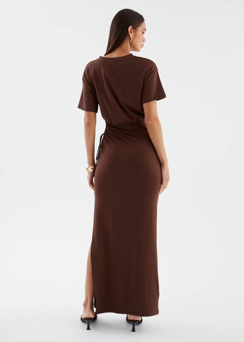 Chandla Maxi Dress - Chocolate - Image 7