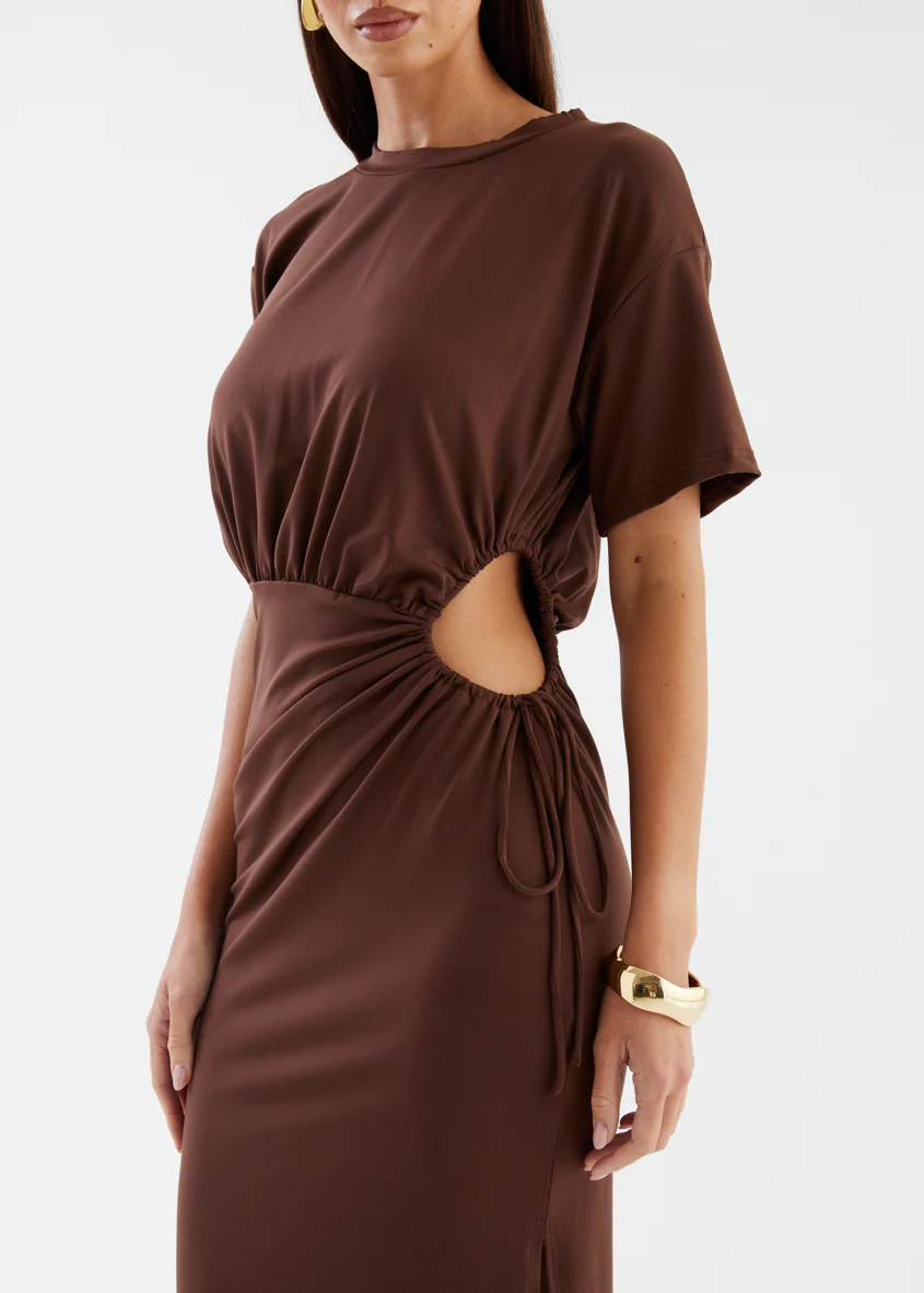 Chandla Maxi Dress - Chocolate - Image 8