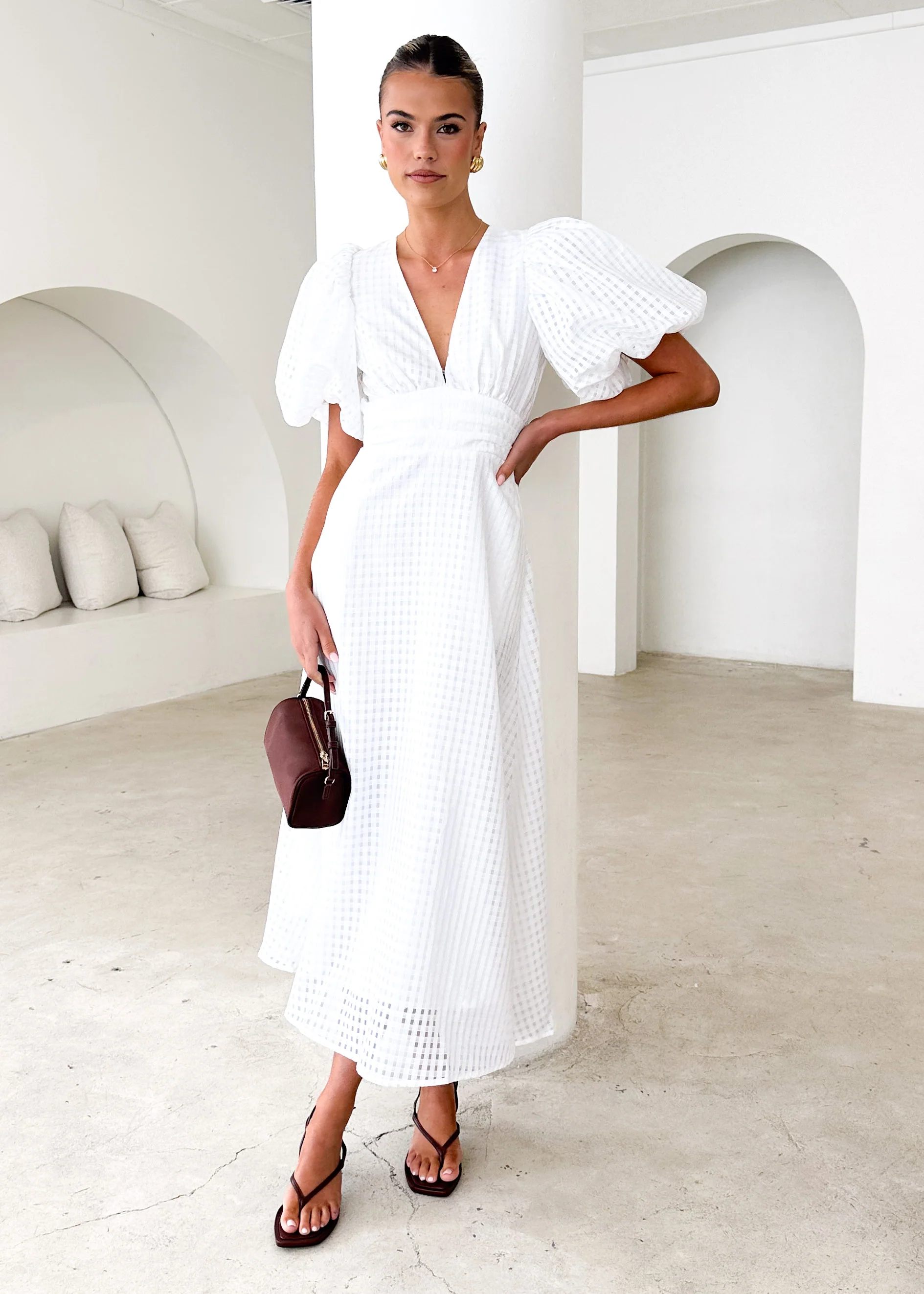Chella Maxi Dress - Off White - Image 2