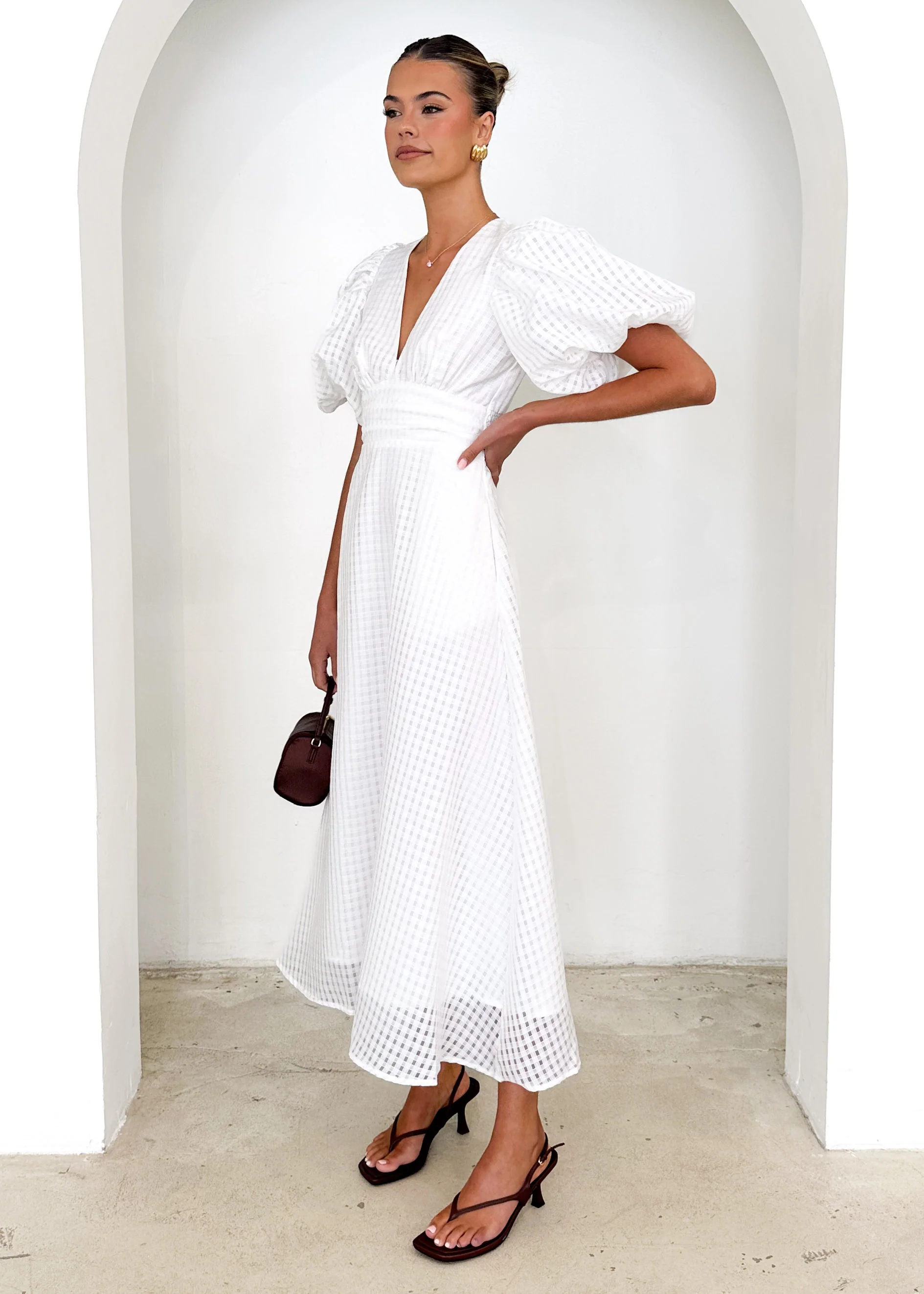 Chella Maxi Dress - Off White - Image 6