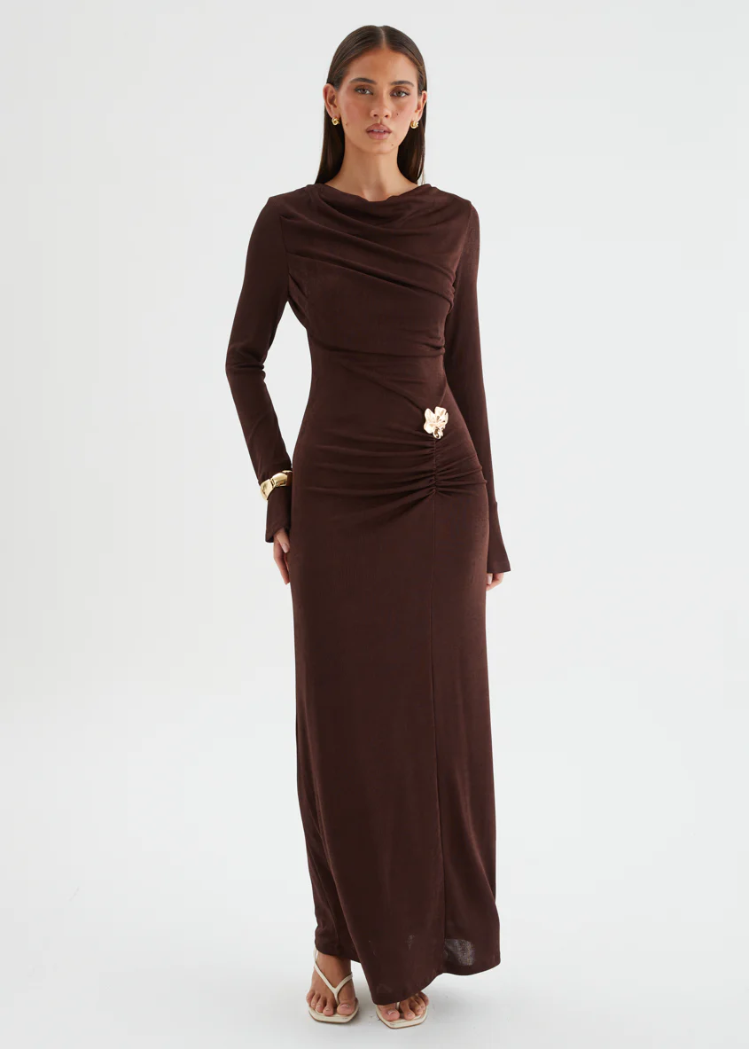 Clarrisa Maxi Dress - Espresso - Image 4